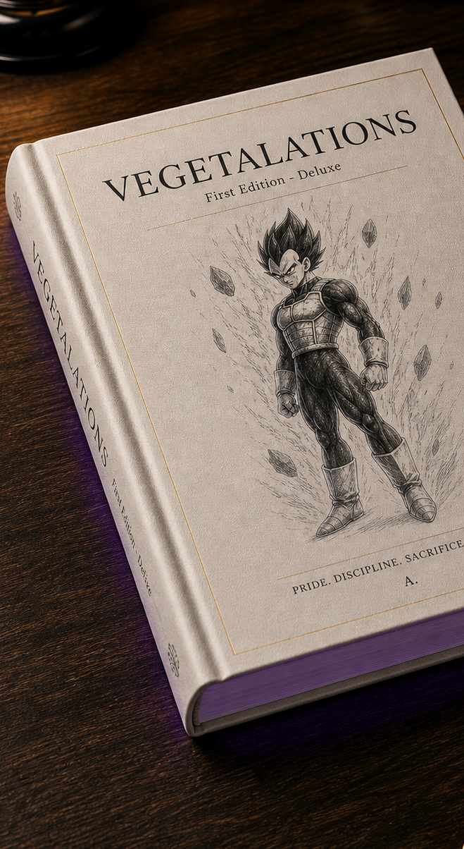 Vegetalations deluxe cover detail with royal purple page glow